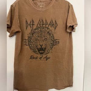 Women’s small graphic tee, vinyl icons